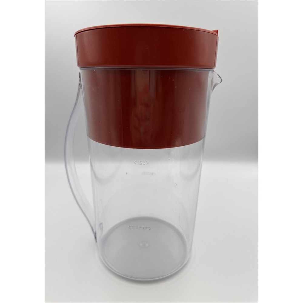 Mr Coffee Iced Tea Replacement Frosted Pitcher with Red Brew Basket TM1 2 Quart